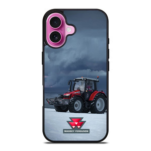 MASSEY FERGUSON TRACKTORS SNOW iPhone 16 Plus Case MASSEY FERGUSON TRACKTORS SNOW iPhone 16 Plus Case