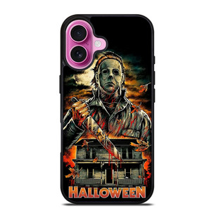 MICHAEL MYERS FACE HALLOWEEN HORROR CARTOON iPhone 16 Plus Case MICHAEL MYERS FACE HALLOWEEN HORROR CARTOON iPhone 16 Plus Case
