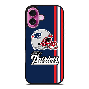 NEW ENGLAND PATRIOTS STRIPS HELMET iPhone 16 Plus Case