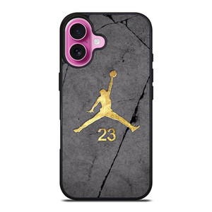 NIKE AIR JORDAN LOGO GOLD iPhone 16 Plus Case NIKE AIR JORDAN LOGO GOLD iPhone 16 Plus Case