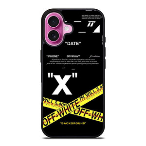 OFF WHITE X BACKGROUND iPhone 16 Plus Case