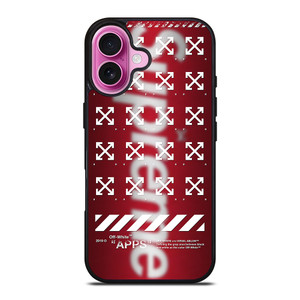 OFF WHITE X SUPREME LOGO BLUR iPhone 16 Plus Case OFF WHITE X SUPREME LOGO BLUR iPhone 16 Plus Case