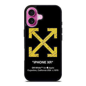 OFF WHITE YELLOW LOGO X APPLE iPhone 16 Plus Case