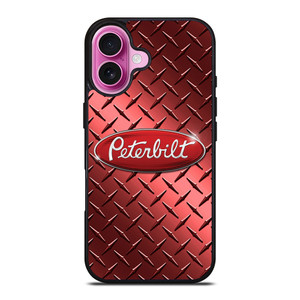 PETERBILT LOGO RED METAL iPhone 16 Plus Case