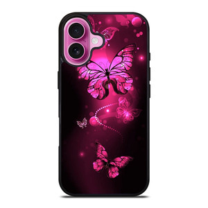 PURPLE BITTERFLY PINK iPhone 16 Plus Case