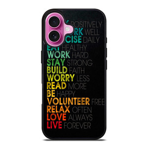 QUOTE INSPIRATIONAL THINK POSITIVELY iPhone 16 Plus Case QUOTE INSPIRATIONAL THINK POSITIVELY iPhone 16 Plus Case