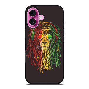 RASTA LION REGGAE BOB MARLEY iPhone 16 Plus Case RASTA LION REGGAE BOB MARLEY iPhone 16 Plus Case