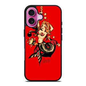 SAILOR JERRY MERMAID TATTOO iPhone 16 Plus Case