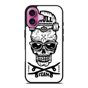 SKULL SKATEBOARD TEAM LOGO iPhone 16 Plus Case SKULL SKATEBOARD TEAM LOGO iPhone 16 Plus Case