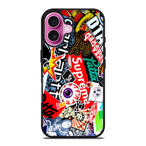 SUPREME STICKER AND OTHER BRAND iPhone 16 Plus Case SUPREME STICKER AND OTHER BRAND iPhone 16 Plus Case