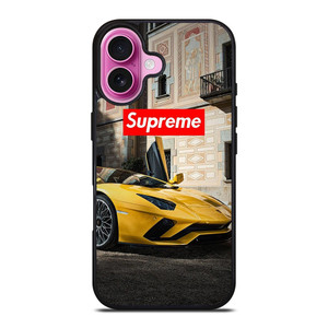 SUPREME YELLOW LAMBORGINI iPhone 16 Plus Case SUPREME YELLOW LAMBORGINI iPhone 16 Plus Case