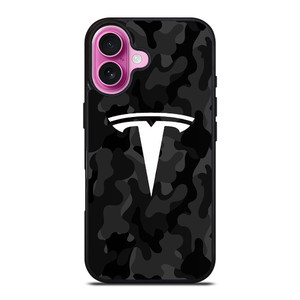 TESLA MOTORS LOGO CAMO iPhone 16 Plus Case TESLA MOTORS LOGO CAMO iPhone 16 Plus Case