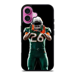 UM MIAMI HURRICANES FOOTBALL iPhone 16 Plus Case UM MIAMI HURRICANES FOOTBALL iPhone 16 Plus Case