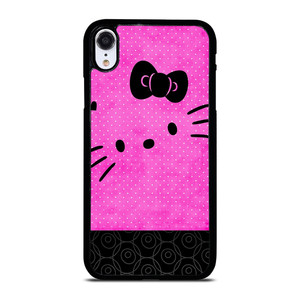 HELLO KITTY PINK BLACK iPhone XR Case