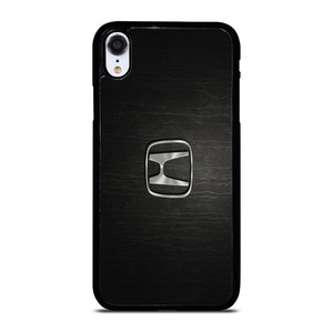 HONDA CHROME LOGO LEATHER iPhone XR Case HONDA CHROME LOGO LEATHER iPhone XR Case