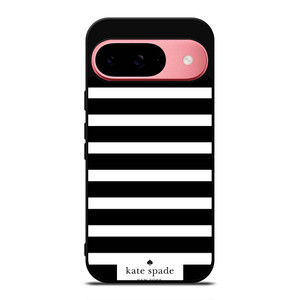 KATE SPADE NEW YORK BLACK WHITE STRIPES Google Pixel 9 Case