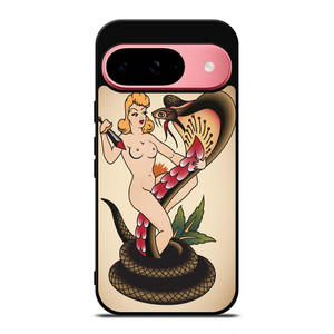 SNAKE CHAMER SAILOR JERRY TATTOO Google Pixel 9 Case SNAKE CHAMER SAILOR JERRY TATTOO Google Pixel 9 Case