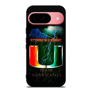 UM MIAMI HURRICANES NFL THUNDER Google Pixel 9 Case UM MIAMI HURRICANES NFL THUNDER Google Pixel 9 Case