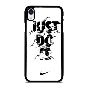 NIKE LOGO JUST DO IT GLITCH BLACK iPhone XR Case