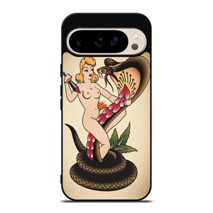 SNAKE CHAMER SAILOR JERRY TATTOO 946 Google Pixel 9 Pro Case SNAKE CHAMER SAILOR JERRY TATTOO 946 Google Pixel 9 Pro Case