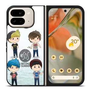 5 SECONDS OF SUMMER 5SOS CARTOON Google Pixel 9 Pro Fold Case