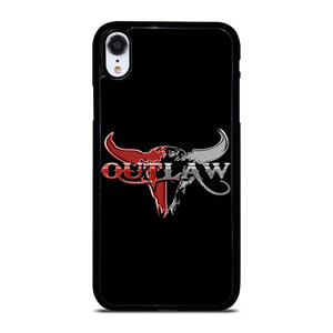 OUTLAW LOGO RED SILVER METAL iPhone XR Case