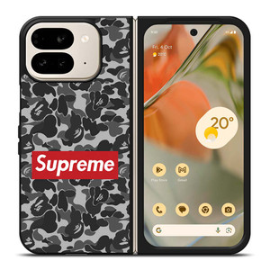 CAMO BAPE SUPREME GREY Google Pixel 9 Pro Fold Case CAMO BAPE SUPREME GREY Google Pixel 9 Pro Fold Case