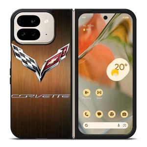 CORVETTE WOODEN LOGO Google Pixel 9 Pro Fold Case CORVETTE WOODEN LOGO Google Pixel 9 Pro Fold Case