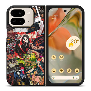 HORROR MOVIE POSTER COLLAGE Google Pixel 9 Pro Fold Case HORROR MOVIE POSTER COLLAGE Google Pixel 9 Pro Fold Case