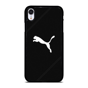 PUMA LOGO BLACK LEATHER iPhone XR Case PUMA LOGO BLACK LEATHER iPhone XR Case