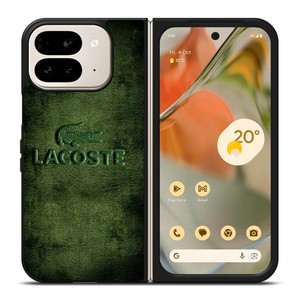 LACOSTE LOGO EMBOSSED LEATHER Google Pixel 9 Pro Fold Case LACOSTE LOGO EMBOSSED LEATHER Google Pixel 9 Pro Fold Case
