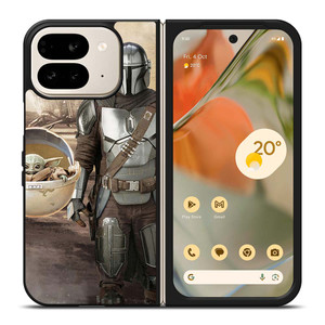 MANDALORIAN AND BABY YODA SHIP Google Pixel 9 Pro Fold Case MANDALORIAN AND BABY YODA SHIP Google Pixel 9 Pro Fold Case