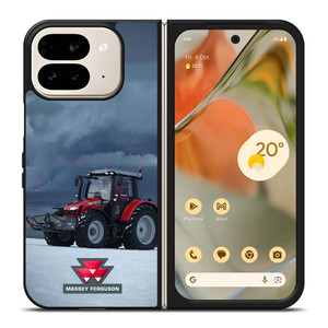 MASSEY FERGUSON TRACKTORS SNOW Google Pixel 9 Pro Fold Case MASSEY FERGUSON TRACKTORS SNOW Google Pixel 9 Pro Fold Case