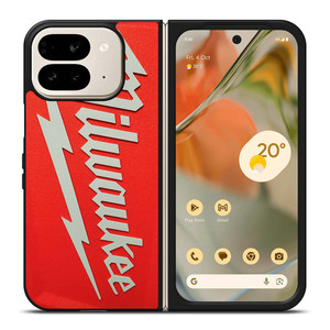 MILWAUKEE TOOL LOGO RED PLATE Google Pixel 9 Pro Fold Case MILWAUKEE TOOL LOGO RED PLATE Google Pixel 9 Pro Fold Case