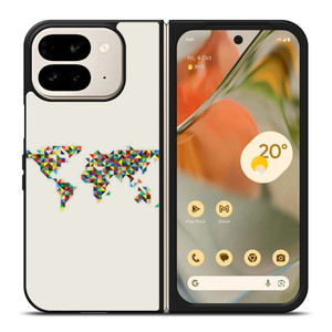 MINIMALISTIC WORLD MAP Google Pixel 9 Pro Fold Case MINIMALISTIC WORLD MAP Google Pixel 9 Pro Fold Case