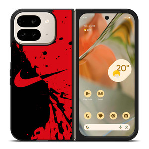 NIKE SWOOSH LOGO RED BLACK Google Pixel 9 Pro Fold Case