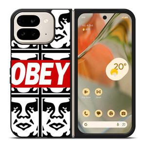 OBEY LOGO COLLAGE Google Pixel 9 Pro Fold Case OBEY LOGO COLLAGE Google Pixel 9 Pro Fold Case