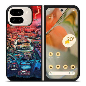 STRANGER THINGS WELCOME TO HAWKINS CARTOON Google Pixel 9 Pro Fold Case