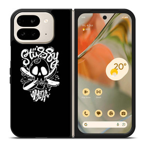 STUSSY SKULL LOGO ARTWORK Google Pixel 9 Pro Fold Case STUSSY SKULL LOGO ARTWORK Google Pixel 9 Pro Fold Case