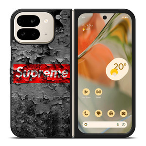 SUPREME CRACKED LOGO Google Pixel 9 Pro Fold Case SUPREME CRACKED LOGO Google Pixel 9 Pro Fold Case