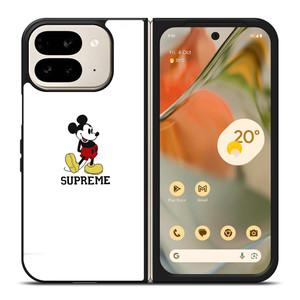 SUPREME LOGO MICKEY MOUSE Google Pixel 9 Pro Fold Case SUPREME LOGO MICKEY MOUSE Google Pixel 9 Pro Fold Case