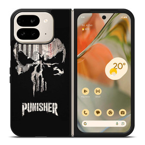 THE PUNISHER SKULL PAPER EFFECT ARTWORK Google Pixel 9 Pro Fold Case