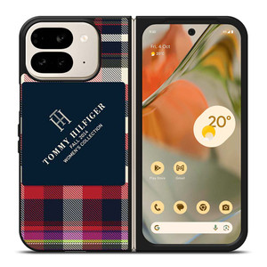 TOMMY HILFIGER RED BLACK PATTERN Google Pixel 9 Pro Fold Case