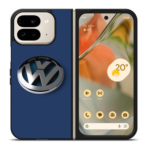 VW VOLKSWAGEN GLOSSY LOGO EMBLEM Google Pixel 9 Pro Fold Case VW VOLKSWAGEN GLOSSY LOGO EMBLEM Google Pixel 9 Pro Fold Case