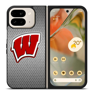 WISCONSIN BADGER EMBLEM Google Pixel 9 Pro Fold Case WISCONSIN BADGER EMBLEM Google Pixel 9 Pro Fold Case