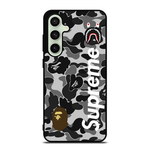BAPE CAMO SHARK LOGO X SUPREME Samsung Galaxy S24 FE Case BAPE CAMO SHARK LOGO X SUPREME Samsung Galaxy S24 FE Case