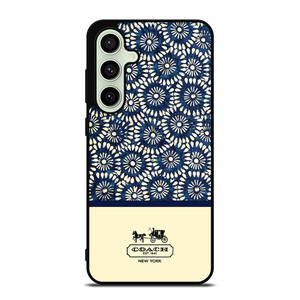 COACH NEW YORK BLUE FLORAL BATIK Samsung Galaxy S24 FE Case