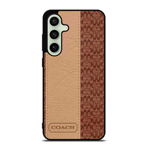 COACH NEW YORK BROWN LEATHER Samsung Galaxy S24 FE Case COACH NEW YORK BROWN LEATHER Samsung Galaxy S24 FE Case