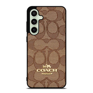 COACH NEW YORK PATTERN BROWN Samsung Galaxy S24 FE Case