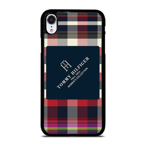 TOMMY HILFIGER RED BLACK PATTERN iPhone XR Case